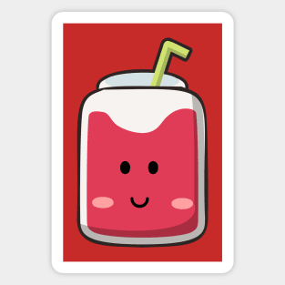 Kawaii Cute pomegranate fruit juice drink Magnet